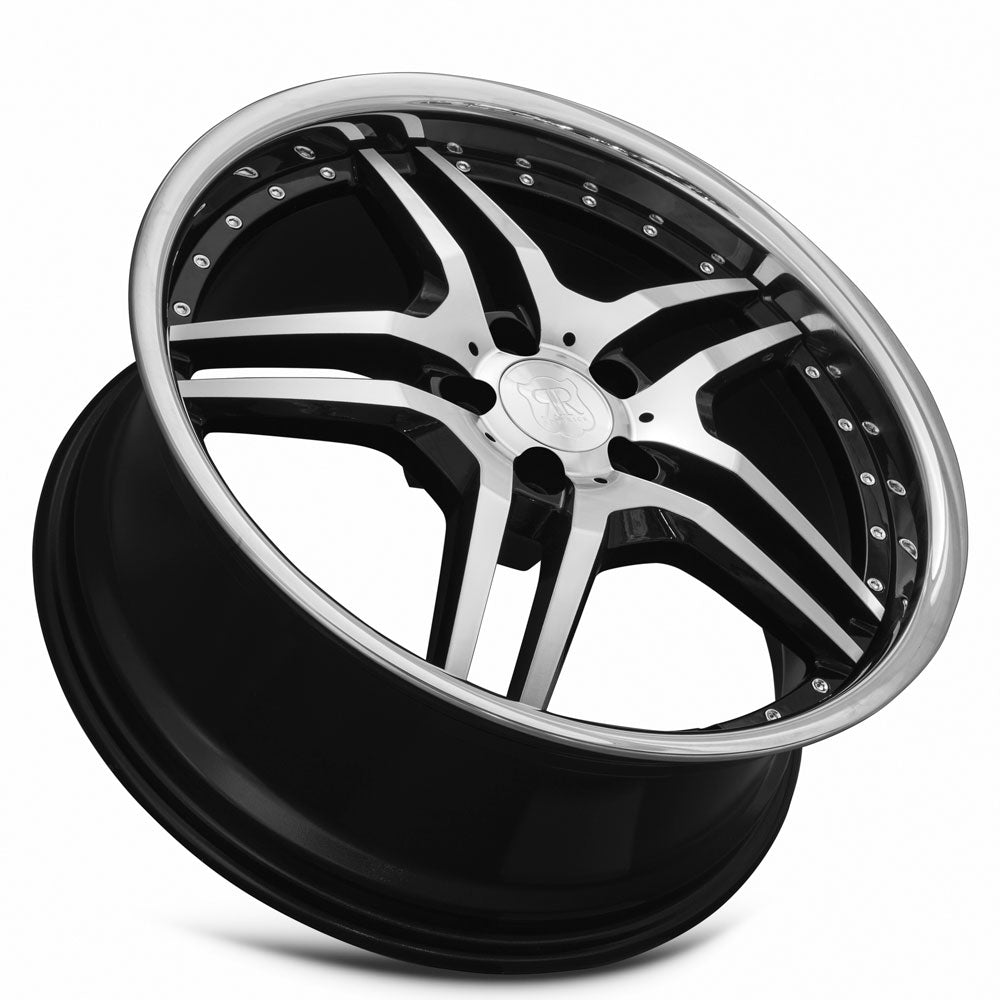 MRR RW2 20x8.5 Black w/ Stainless Lip