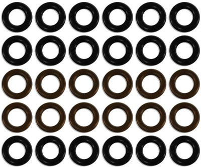 Seal kit for Fuel Injector Clinic Toyota Supra TT injectors with FIC top-feed fuel rail conversion (slk-145x6)