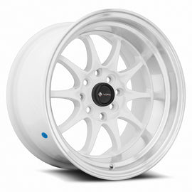Vors TR3 15x8 White Machine Lip Wheel