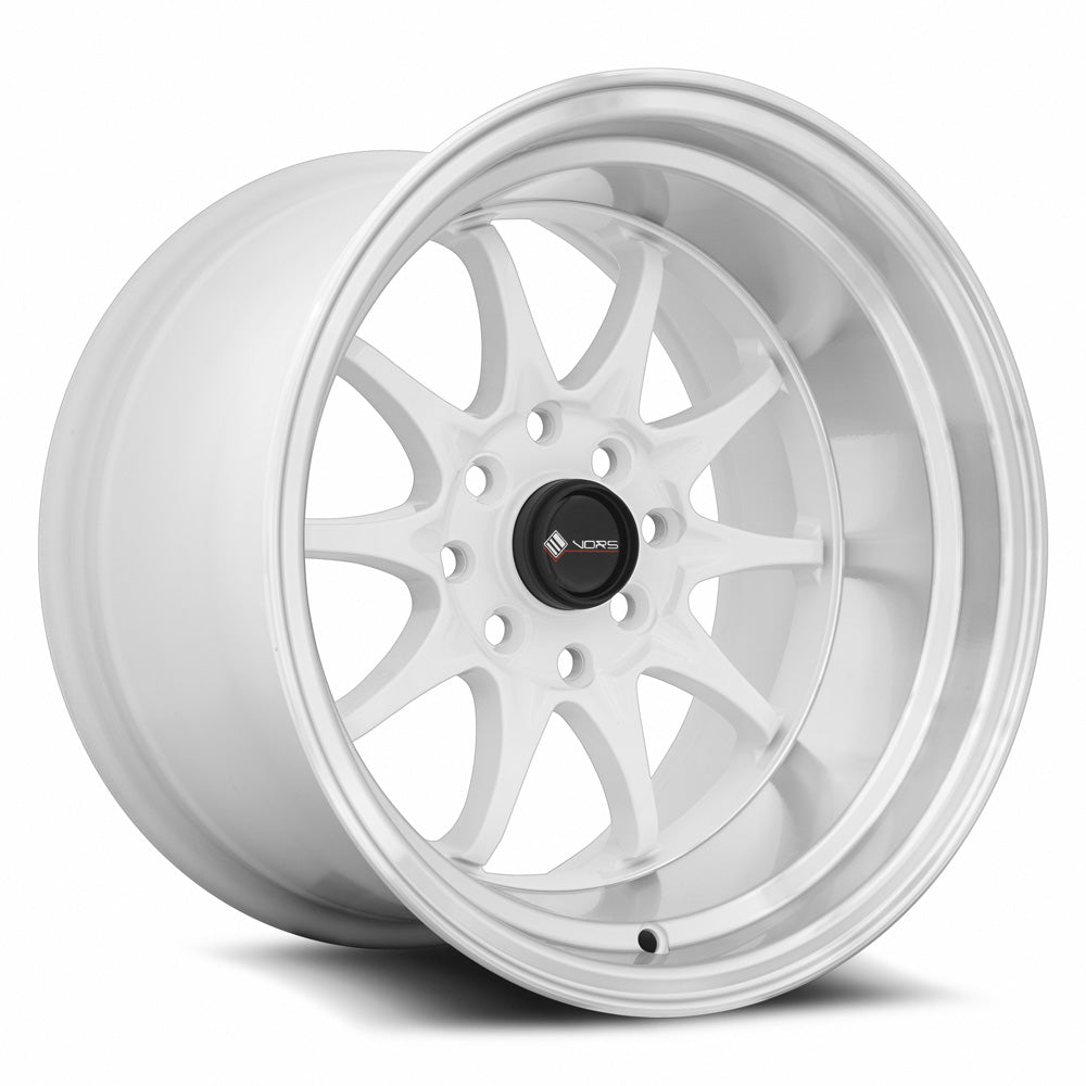 Vors TR3 15x9 White Machine Lip Wheel