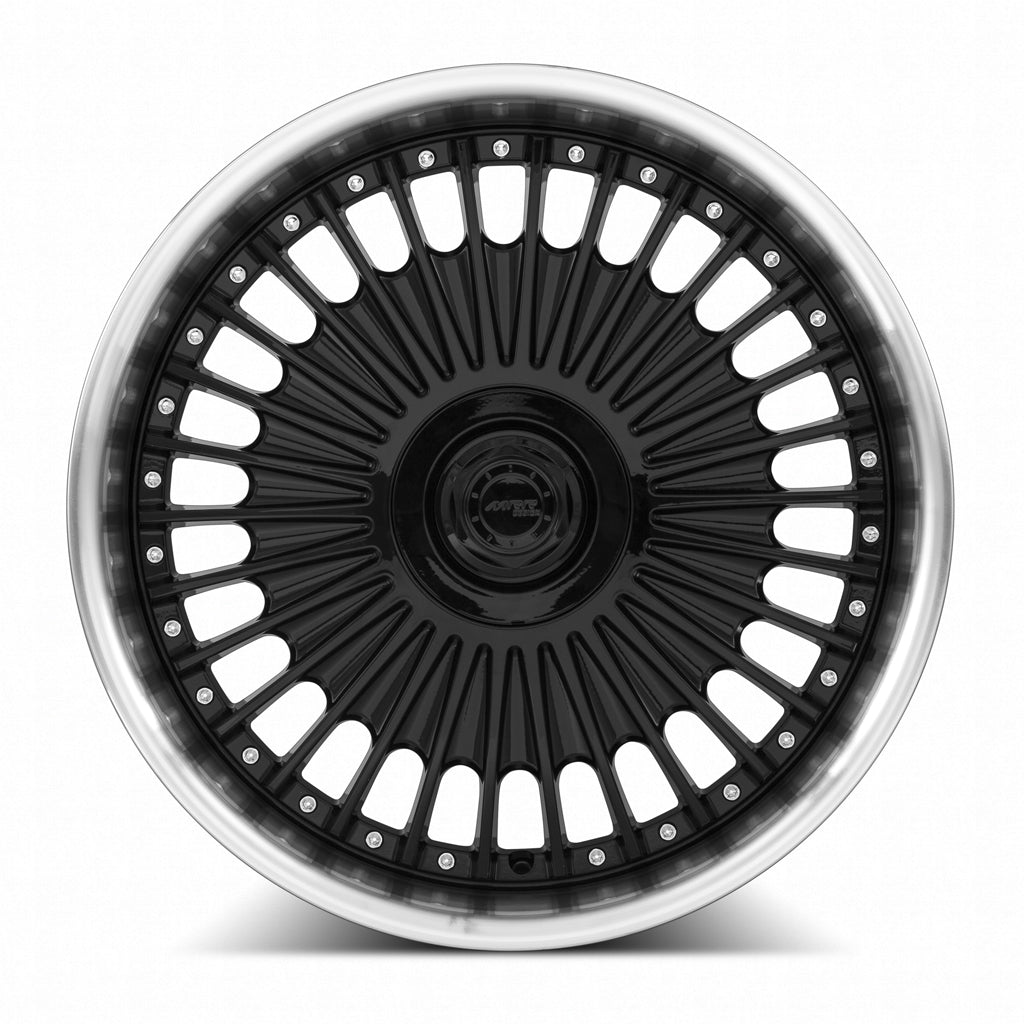 MRR VP4 20x10 Black Machined Lip