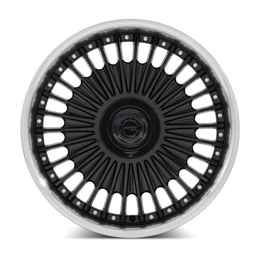 MRR VP4 20x8.5 Black Machined Lip