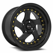 Load image into Gallery viewer, Vors VR2 15x8 All Black Gold Rivet Wheel