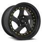 Vors VR2 15x8 All Black Gold Rivet Wheel