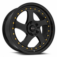 Load image into Gallery viewer, Vors VR2 18x8 All Black Gold Rivet Wheel