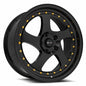 Vors VR2 18x8 All Black Gold Rivet Wheel