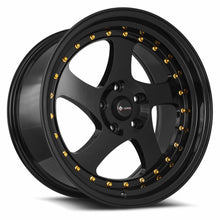Load image into Gallery viewer, Vors VR2 18x9 All Black Gold Rivet Wheel