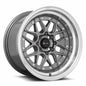 Vors VR7 15x8 Gun Metal Machine Lip Chrome Rivet Wheel