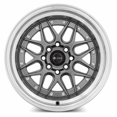 Vors VR7 15x8 Gun Metal Machine Lip