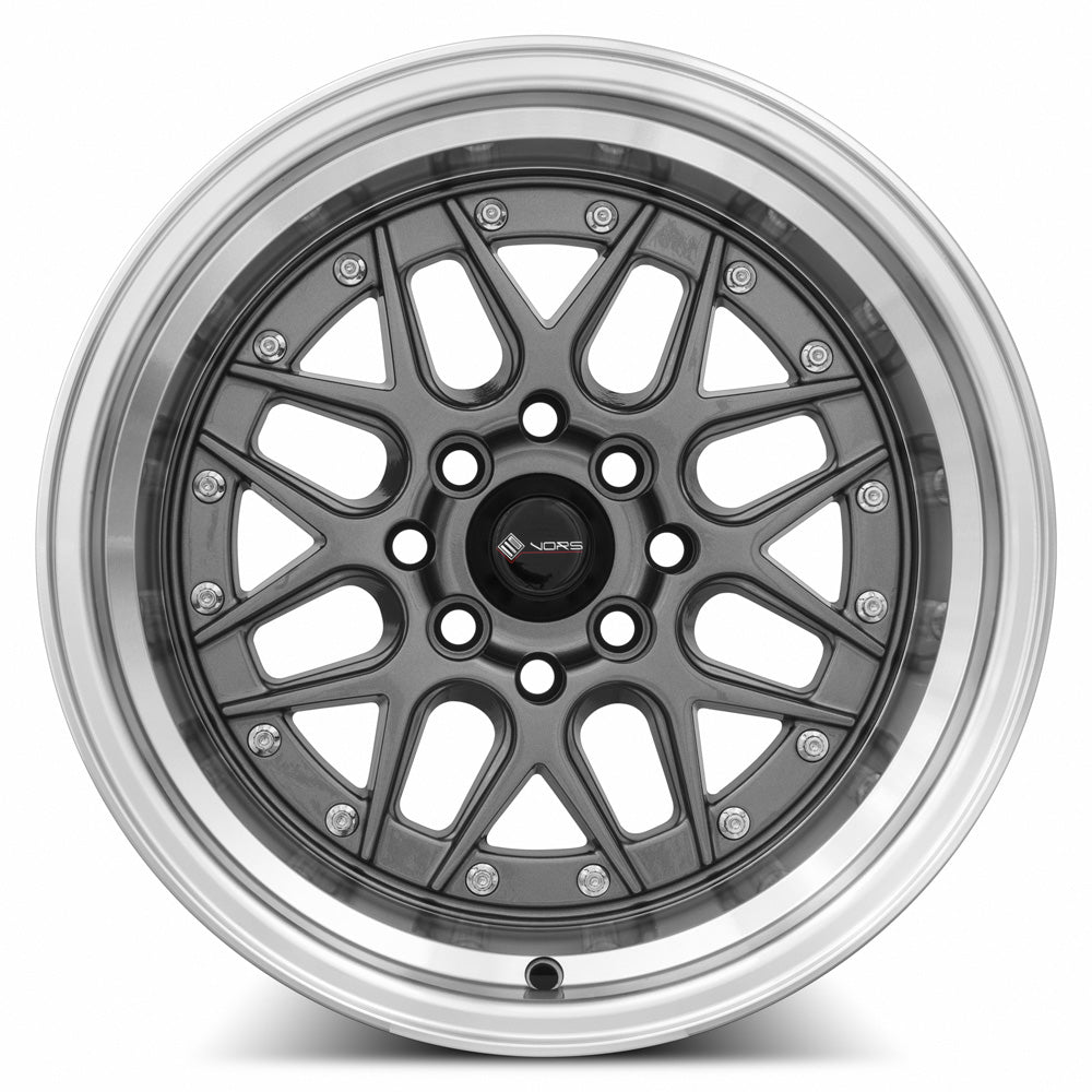 Vors VR7 15x9 Gun Metal Machine Lip