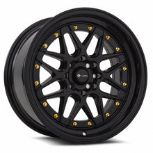 Load image into Gallery viewer, Vors VR7 16x8 All Black Gold Rivet Wheel