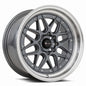Vors VR7 16x8 Gun Metal Machine Lip Chrome Rivet Wheel