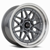 Vors VR7 16x8 Gun Metal Machine Lip