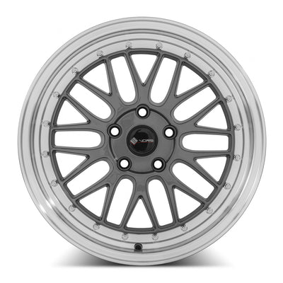 Vors VR8 17x8 Hyper Black Machined Lip