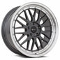 Vors VR8 17x8 Hyper Black Machine Lip Chrome Rivet Wheel