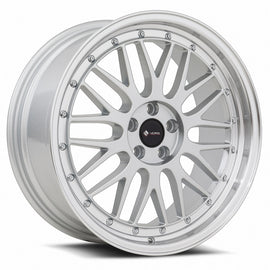 Vors VR8 19x8.5 Silver Machine Lip Chrome Rivet Wheel
