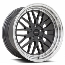 Load image into Gallery viewer, Vors VR8 19x9.5 Hyper Black Machine Lip Chrome Rivet Wheel
