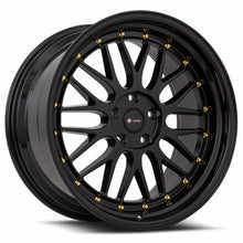 Load image into Gallery viewer, Vors VR8 19x9.5 All Black Gold Rivet Wheel