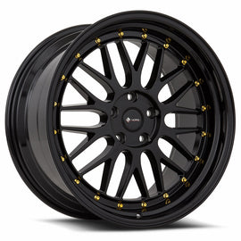Vors VR8 20x9.5 All Black Gold Rivet Wheel