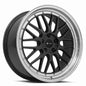 Vors VR8 20x8.5 Hyper Black Machine Lip Chrome Rivet Wheel