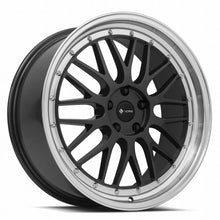 Load image into Gallery viewer, Vors VR8 20x8.5 Hyper Black Machine Lip Chrome Rivet Wheel