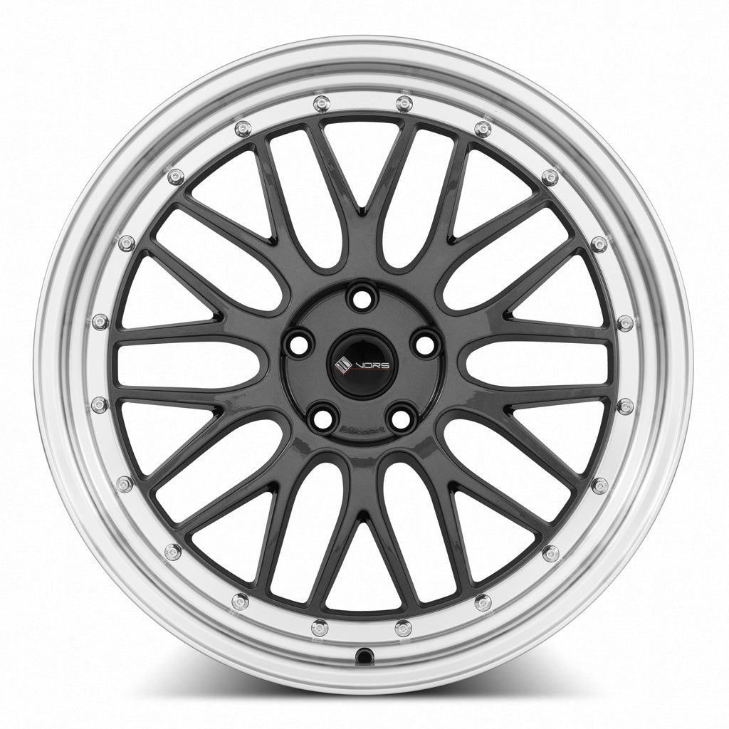Vors VR8 20x8.5 Hyper Black Machined Lip