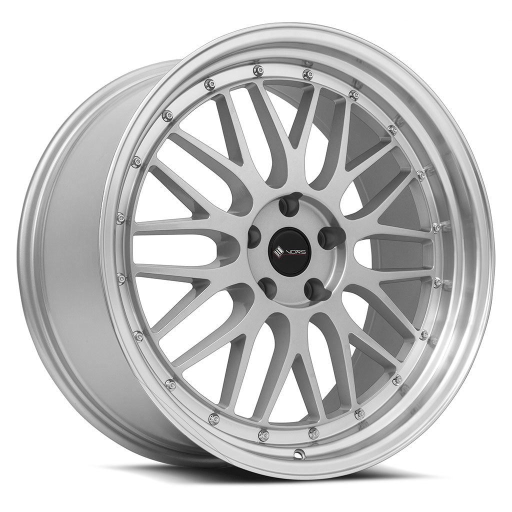 Vors VR8 20x9.5 Silver Machine Lip Chrome Rivet Wheel