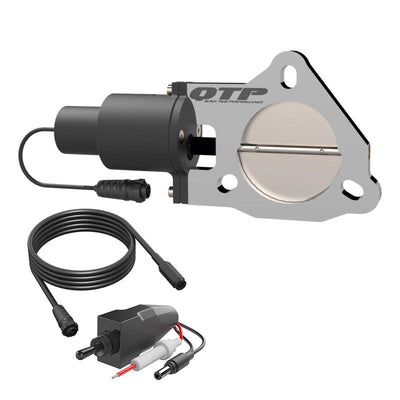 QTP 3in Bolt-On QTEC Electric Cutout Valve for Borla Exhausts - Single, performance car parts, DTX Performance, tuning upgrades