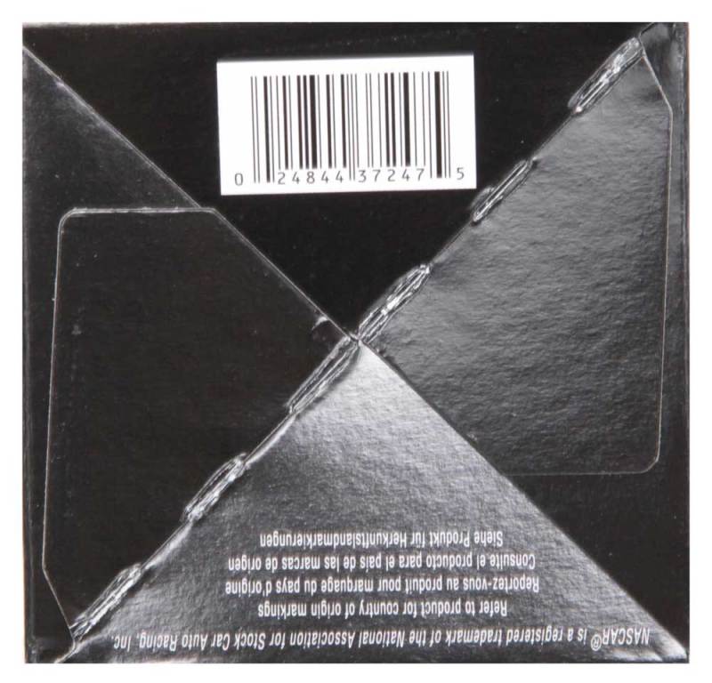 Close-up of a product box with barcode.