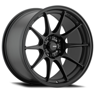 Konig Dekagram 16x8 4x108 ET40 Semi-Matte Black wheel for high performance car parts by DTX Performance, perfect for tuning upgrades.
