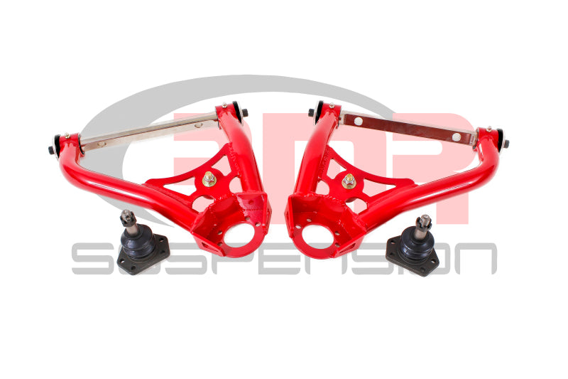 BMR 67-69 1st Gen F-Body Pro-Touring Upper A-Arms w/ Tall Ball Joint (Delrin) - Red - DTX Performance