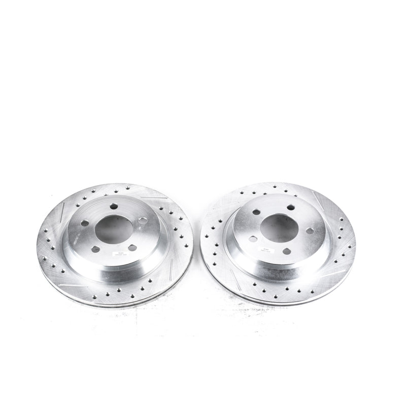 Power Stop 94-01 Ford Mustang Rear Evolution Drilled & Slotted Rotors - Pair - DTX Performance