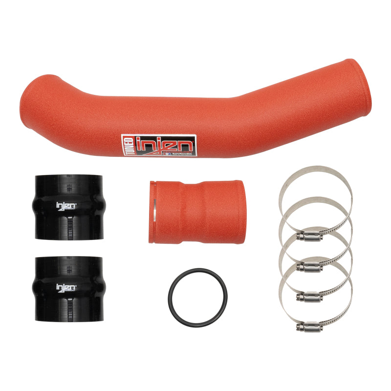 Injen 17-22 Ford F250/F/350/F-450/F-550 V8-6.7L Turbo Diesel Wrnkl Red Intercooler Hot Side Piping - DTX Performance