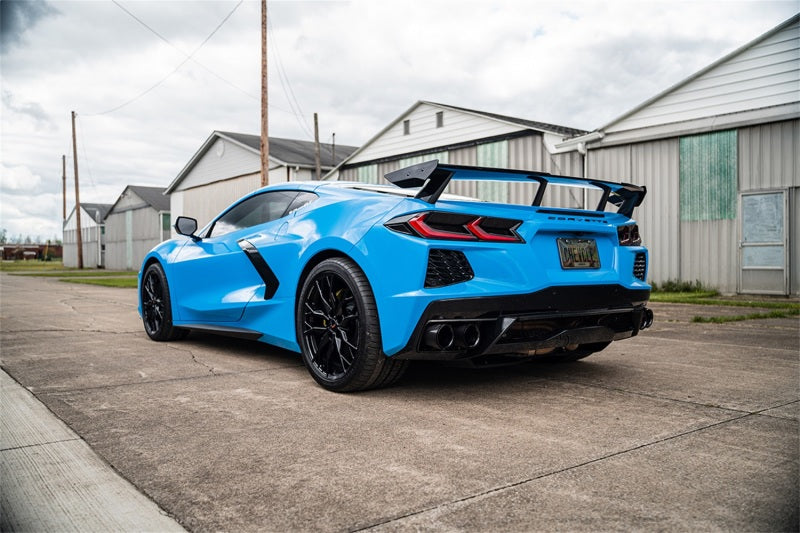 Corsa 20-23 Chevrolet Corvette C8 RWD 3in Valved Cat-Back w/ 4.5in Carbon Fiber Black PVD - DTX Performance