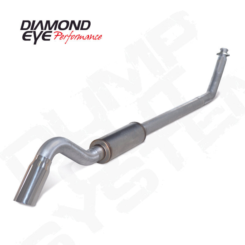 Diamond Eye 4in AL TURBO BACK SGL DUMP OUT 94-02 DODGE NO MFLR INCLUDING TIP - DTX Performance