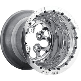 Weld Alpha-1 15x13 / 5x4.75 BP /2in. BS Polished Wheel - Polished Double Beadlock MT