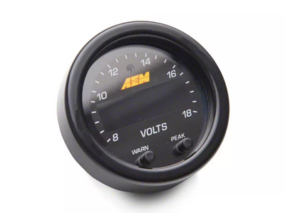 AEM X-Series 8-18V Volt Gauge for performance car tuning, DTX Performance, high performance auto parts from veteran owned performance shop