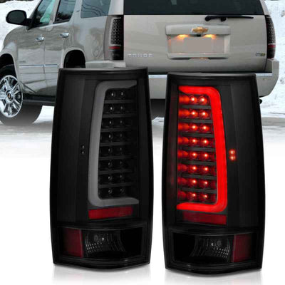 ANZO 2007-2014 Chevy Tahoe LED Taillight Plank Style Black w/Smoke Lens for performance car parts | DTX Performance