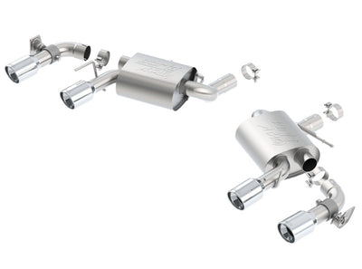 Borla 16 Chevy Camaro SS 6.2L w/ Dual NPP Atak Quad RD RL Tips Dual Exit Rear Section Exhaust for performance upgrades.