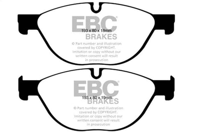 EBC 12-13 BMW 528 2.0 Turbo (F10) Performance Redstuff Front Brake Pads - high performance auto parts