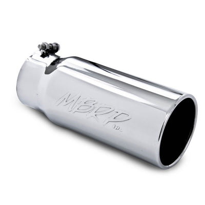 MBRP Universal Tip 5 O.D. Rolled Straight 4 inlet 12 length for performance car parts. DTX Performance exhaust systems upgrade.
