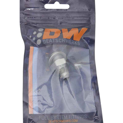 DeatschWerks 6AN Male Flare to M16 X 1.5 Male Metric Adapter (Incl. Crush Washer) - Titanium, performance car tuning part