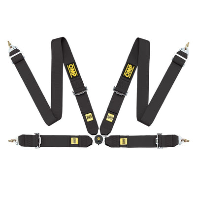 OMP Safety Harness First 3In 4 Points Black Fia 8854/98, high performance auto parts, DTX Performance, veteran owned performance shop