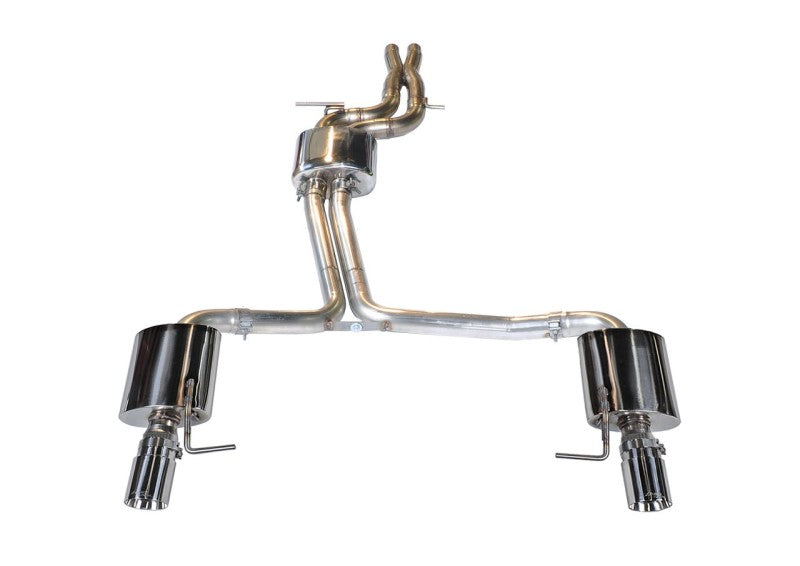 AWE Tuning Audi C7 A7 3.0T Touring Edition Exhaust - Dual Outlet Chrome Silver Tips - DTX Performance