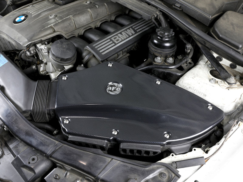 aFe MagnumForce Stage 2 Si Intake System PDS 06-11 BMW 3 Series E9x L6 3.0L Non-Turbo installed in engine