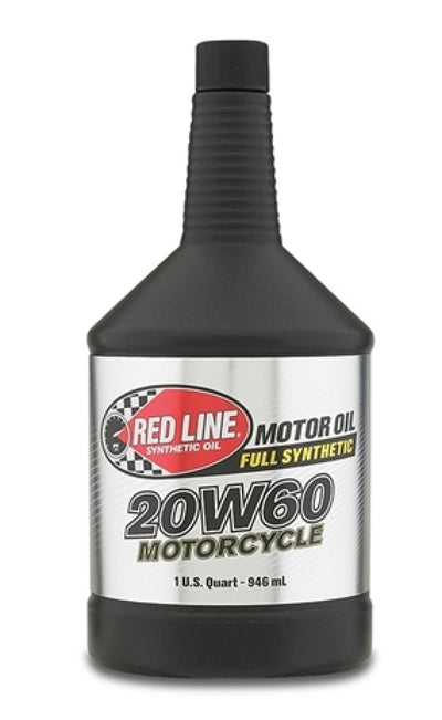 Red Line 20W60 Motorcycle Oil - Quart for engine performance parts at DTX Performance, a veteran owned performance shop.