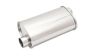 Vibrant StreetPower Oval Muff 5in x 9in x 15in long body 3in inlet I.D. x 3in outlet Offset-Offset performance car parts