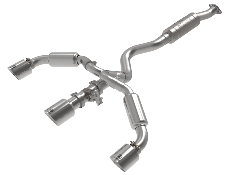 aFe 23-24 Toyota GR Corolla L3 1.6L (t) Gemini XV 3in to 2-1/2in Cat Back Exhaust w/ Polished Tips - DTX Performance