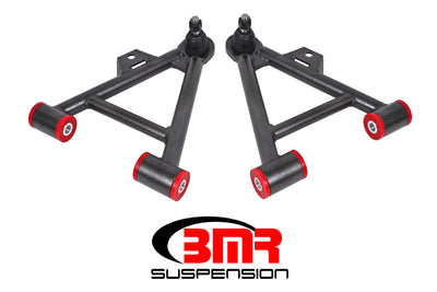 BMR 79-93 Mustang Lower Non-Adj. A-Arms for coilover, STD. Ball Joint (Poly), Black Hammertone