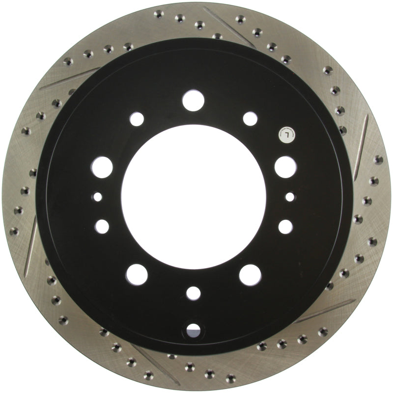 StopTech Slotted & Drilled Sport Brake Rotor for performance upgrades by DTX Performance; essential high performance brakes.